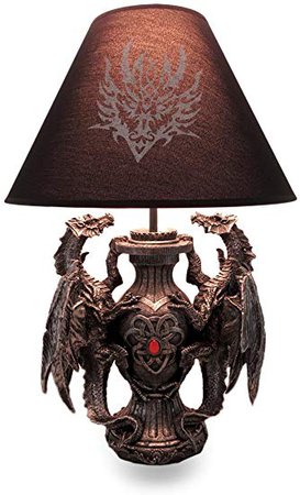 Gothic Guardians of Light Medieval Dragons Table Lamp, Table Lamps - Amazon Canada
