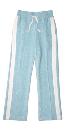 Casablanca club pale blue flared terry track pant