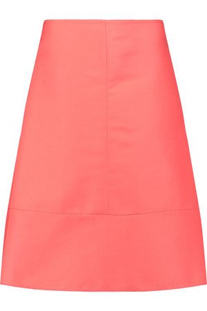 Womens Marni Cotton And Silk-Blend Skirt in Coral