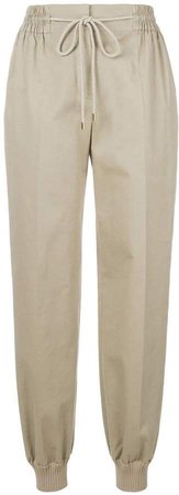 drawstring fitted trousers