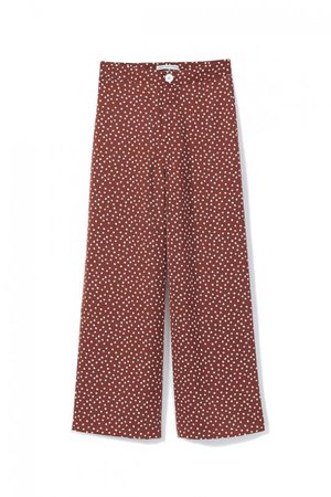 Urban Outfitters UO Olympia Printed Wide Leg Pant Brown | Womens Pants | MileyPT