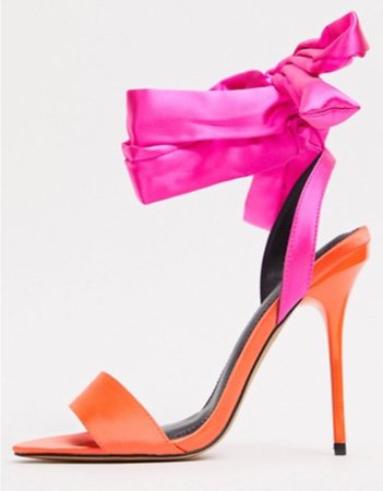 ASOS pink and orange heels