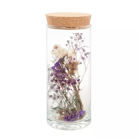 Dried flowers in glass – Purple Cloud - Green lifestyle store