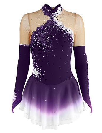 Purple and white Ice Skating Dress 1