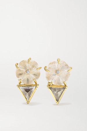 Brooke Gregson | Blossom 18-karat gold multi-stone earrings | NET-A-PORTER.COM
