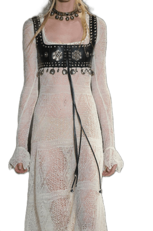 lace dress high fashion bandeau black white blonde