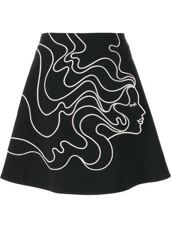 Vivetta embroidered A-line skirt in Etre - Vestire