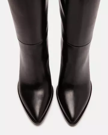 BIXBY Black Leather Knee High Boot | Women's Boots – Steve Madden