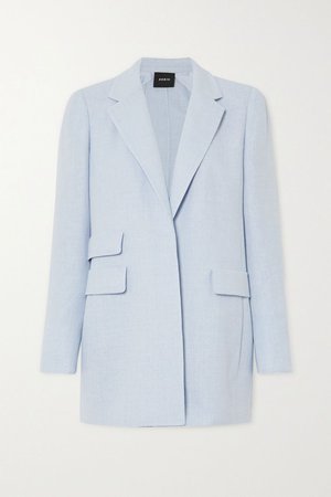 Blue Gereon linen and wool-blend blazer | Akris | NET-A-PORTER