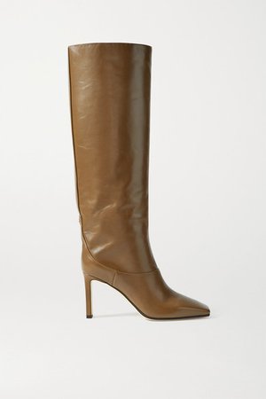 Mahesa 85 Leather Knee Boots - Brown