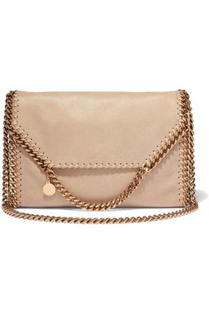 Stella McCartney | The Falabella faux brushed-leather shoulder bag | NET-A-PORTER.COM