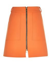 River Island Orange Zip-up A-line Skirt in Black - Lyst