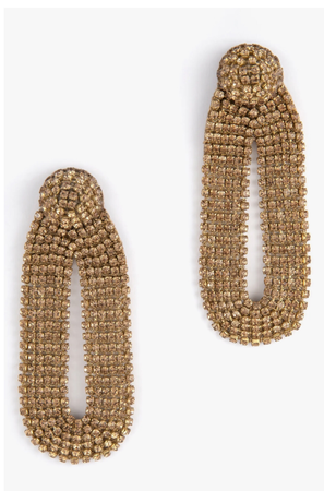 gold earrings drop earring bronze earring Shyna Crystal Drop Earrings gold jewelry accessories