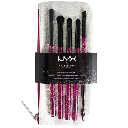 NYX Essential Eye Brush Kit 5-Piece with Bag - BuyMeBeauty.com