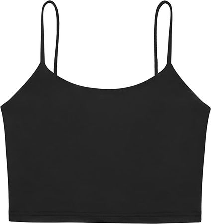 Amazon.com: REORIA Women’s Sexy Adjustable Spaghetti Strap Double Lined Seamless Camisole Tank Yoga Crop Tops : Clothing, Shoes & Jewelry