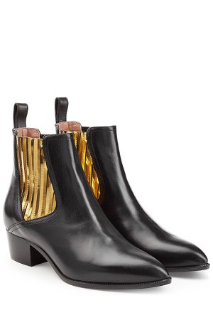 Leather Chelsea Boots with Metallic Insets Gr. IT 37.5