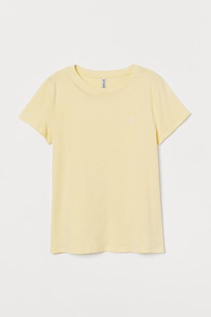Jersey T-shirt - Light yellow - Ladies | H&M US