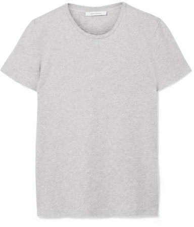 Ninety Percent - Jenna Organic Cotton-jersey T-shirt - Light gray