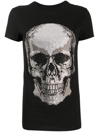 Philipp Plein Skull Rhinestone T-Shirt - Farfetch
