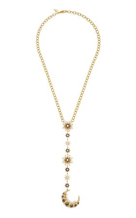 18K Gold Moon Cage Necklace by Colette Jewelry | Moda Operandi