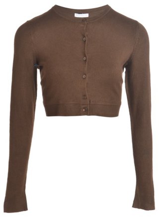 vintage cropped cardigan brown