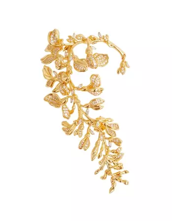 Large Floral Ear Cuff Gold Online | Zimmermann
