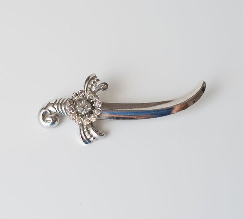 Vintage 1940's Coro Pegasus Sword Brooch | Etsy