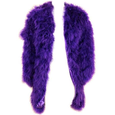 purple fur coat