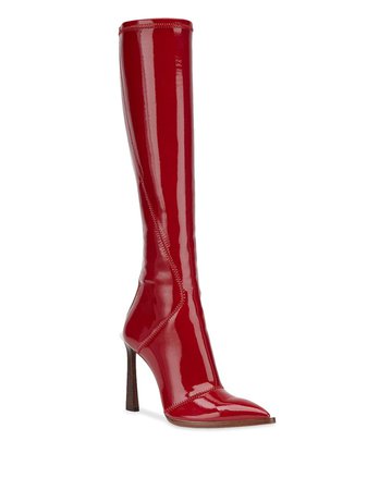Fendi patent leather pointed toe boots with Express Delivery - Farfetch