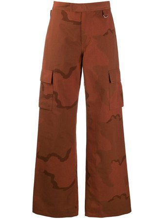 Pantalones con motivo militar Marine Serre por 750€ - Compra online AW20 - Devolución gratuita y pago seguro