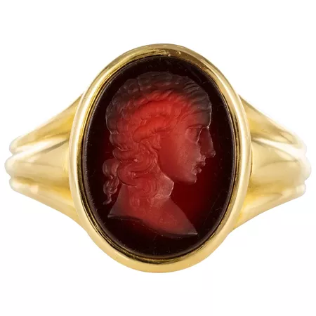 19th Century Carnelian Intaglio Ring
