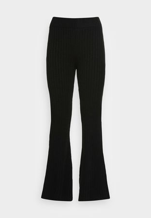 NA-KD SOFT PANTS - Trousers - black - Zalando.co.uk