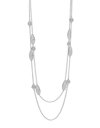 Long Silver Filigree Pendant Necklace | Cleo