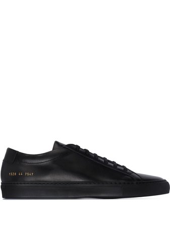 Shop black Common Projects black Achilles leather low-top sneakers with Express Delivery - Farfetch