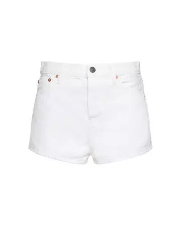 Wardrobe NYC Cotton Denim Shorts in White | Lyst