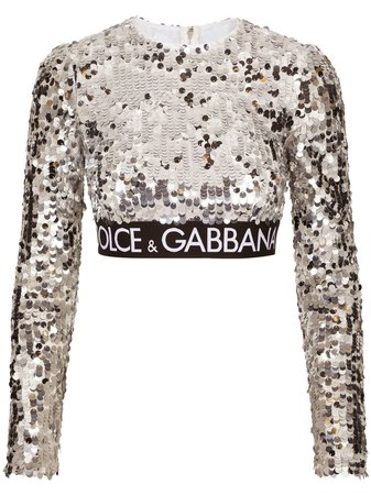 Dolce & Gabbana Caraco Crop Brodé De Sequins - Farfetch