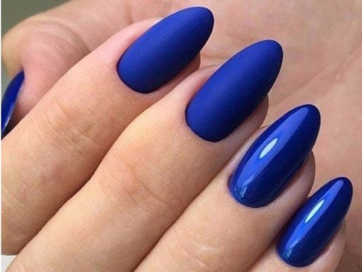 Matte / Glossy Blue Nails