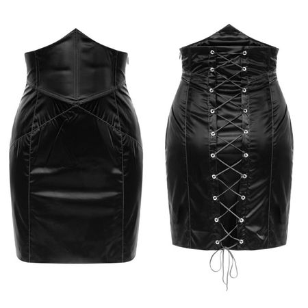 Black Deep Corset Skirt by Khéla the Label | Wolf & Badger