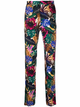 ETRO tropical-print straight-leg trousers