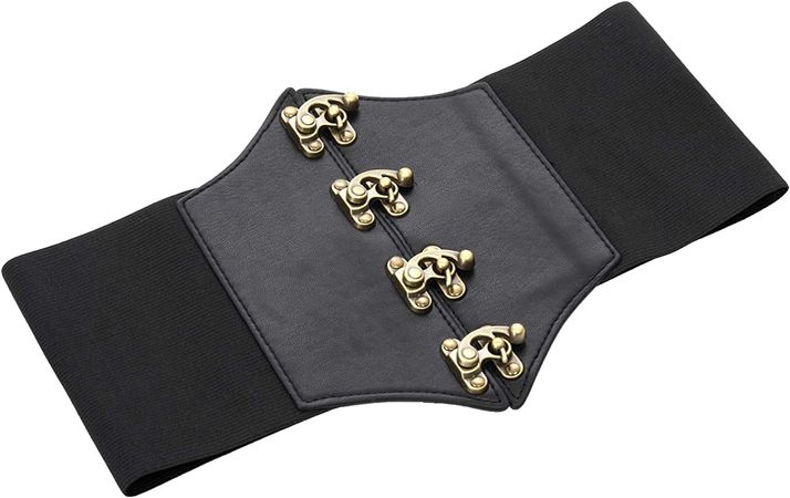 Amazon.com: Steampunk Pirate Costume Corset Belts for Women Retro Buckle Wide Waist Cincher L : Clothing, Shoes & Jewelry