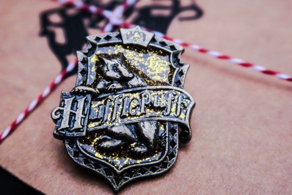 Hufflepuff inspired pin Badge Brooch | Etsy