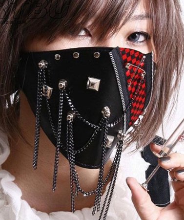 Punk Goth Leather Mask