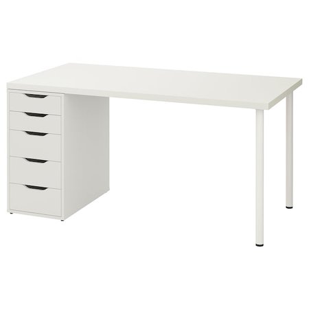 LINNMON / ALEX Table, white, 59x29 1/2" - IKEA