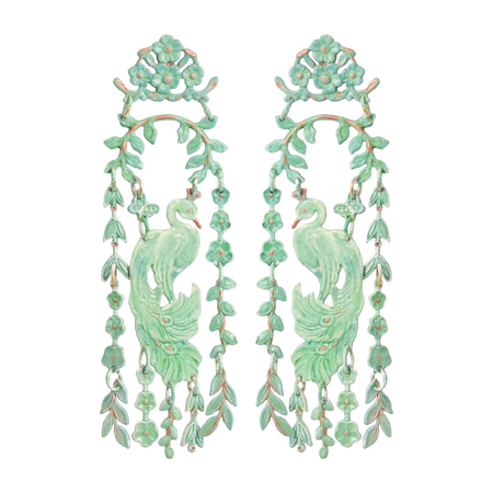 jade bird earrings jewelry