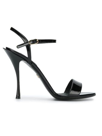 Black Dolce & Gabbana Patent High Heel Sandals | Farfetch.com