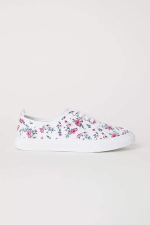 Canvas Sneakers - White
