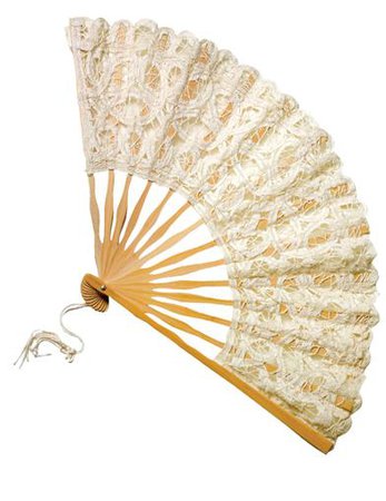 Lace Fan (Ivory) | White Lace Hand Fan