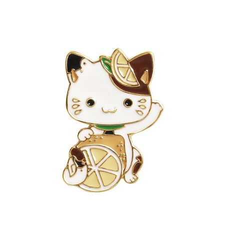 Cartoon Badges Cute Lemon Cat Brooches for Women Female Lovely Animal Pins Jewelry Enamel Pin Backpack Sweater Bag Accessories-in Brooches from Jewelry & Accessories on AliExpress