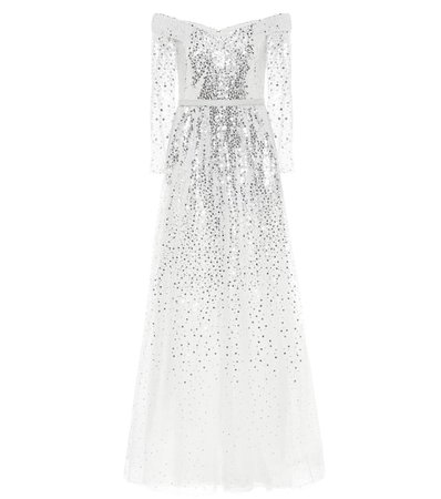 Exclusive To Mytheresa – Off-The-Shoulder Sequined Gown - Marchesa Notte | Mytheresa