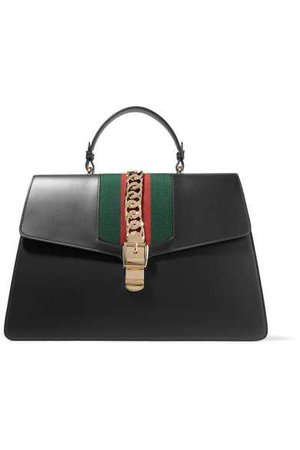 Gucci | Sylvie large chain-embellished leather tote | NET-A-PORTER.COM